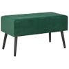 Mesa De Centro De Terciopelo Verde 80x40x46 Cm