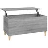 Mesa De Centro Madera Contrachapada Gris Sonoma 90x44,5x45 Cm