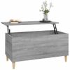 Mesa De Centro Madera Contrachapada Gris Sonoma 90x44,5x45 Cm