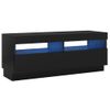 Mueble De Tv Con Luces Led Negro 100x35x40 Cm