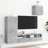 Muebles De Tv De Pared 4 Piezas Madera Ingeniería Gris Hormigón