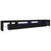 Mueble De Tv Con Luces Led Negro 290x36,5x40 Cm