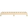 Estructura De Cama Box Spring Tela Color Crema 90x200 Cm