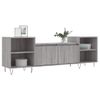 Mueble Para Tv Madera Contrachapada Gris Sonoma 160x35x55 Cm