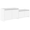 Mueble Para Tv Madera Contrachapada Blanco 146,5x35x50 Cm