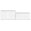 Mueble Para Tv Madera Contrachapada Blanco 146,5x35x50 Cm