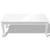 Mesa De Centro 115x65x42 Cm Blanco Con Brillo