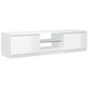 Mueble De Tv Con Luces Led Blanco Brillante 140x40x35,5 Cm