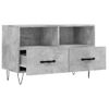 Mueble Para Tv Madera Contrachapada Gris Hormigón 80x36x50 Cm