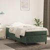 Estructura De Cama Box Spring Terciopelo Verde Oscuro 100x200cm