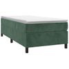 Estructura De Cama Box Spring Terciopelo Verde Oscuro 100x200cm