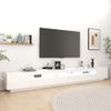 Mueble Para Tv Con Luces Led Blanco 300x35x40 Cm