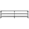 Mueble Tv Metal Y Madera Contrachapada Gris Sonoma 180x30x50 Cm