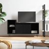 Mueble Para Tv Madera Contrachapada Negro 100x35x55 Cm