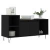 Mueble Para Tv Madera Contrachapada Negro 100x35x55 Cm