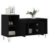 Mueble Para Tv Madera Contrachapada Negro 100x35x55 Cm