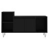 Mueble Para Tv Madera Contrachapada Negro 100x35x55 Cm