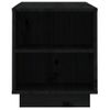 Mueble De Tv Madera Maciza De Pino Negro 110x35x40,5 Cm