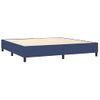 Estructura De Cama Box Spring Tela Azul 200x200 Cm