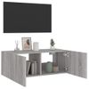 Mueble De Tv De Pared Con Luces Led Gris Sonoma 80x35x31 Cm