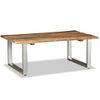 Mesa De Centro De Madera Maciza Reciclada 100x60x38 Cm