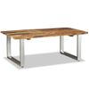 Mesa De Centro De Madera Maciza Reciclada 100x60x38 Cm