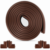 Rollo De 5 M Y 4 Cubre Esquinas  Atóxico Y Anti Mordiscos En Color Marrón Chocolate Segurbaby