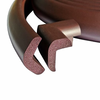 Rollo De 5 M Y 4 Cubre Esquinas  Atóxico Y Anti Mordiscos En Color Marrón Chocolate Segurbaby