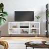 Mueble De Tv Madera De Ingeniería Blanco Brillo 103,5x30x50 Cm