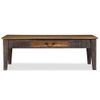 Mesa De Centro De Madera Maciza Vintage 118x60x40 Cm