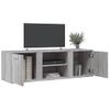 Mueble De Tv De Madera De Ingeniería Gris Sonoma 120x34x37 Cm