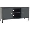 Mueble Para El Televisor Acero Y Vidrio Gris Antracita 105x35x52 Cm