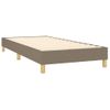 Cama Box Spring Con Colchón Led Tela Gris Taupe 100x200 Cm