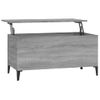 Mesa De Centro Madera Contrachapada Gris Sonoma 90x44,5x45 Cm