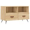 Mueble Para Tv Madera Contrachapada Roble Ahumado 80x36x50 Cm