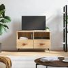 Mueble Para Tv Madera Contrachapada Roble Ahumado 80x36x50 Cm