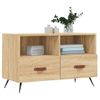 Mueble Para Tv Madera Contrachapada Roble Ahumado 80x36x50 Cm