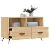 Mueble Para Tv Madera Contrachapada Roble Ahumado 80x36x50 Cm