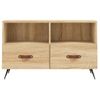 Mueble Para Tv Madera Contrachapada Roble Ahumado 80x36x50 Cm