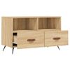 Mueble Para Tv Madera Contrachapada Roble Ahumado 80x36x50 Cm