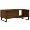 Mesa De Centro Madera Contrachapada Marrón Roble 90x50x36,5 Cm