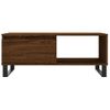 Mesa De Centro Madera Contrachapada Marrón Roble 90x50x36,5 Cm