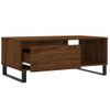 Mesa De Centro Madera Contrachapada Marrón Roble 90x50x36,5 Cm