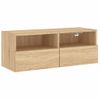 Mueble De Pared Tv Madera Ingeniería Roble Sonoma 80x30x30 Cm