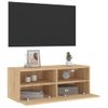 Mueble De Pared Tv Madera Ingeniería Roble Sonoma 80x30x30 Cm