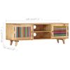 Mueble De Tv De Madera Maciza De Mango 120x30x40 Cm