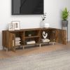 Mueble De Tv Madera Contrachapada Roble Ahumado 150x30x30 Cm