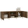 Mueble De Tv Madera Contrachapada Roble Ahumado 150x30x30 Cm