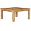 Mesa De Centro De Madera De Mango Maciza 80x80x40 Cm