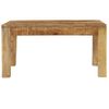 Mesa De Centro De Madera De Mango Maciza 80x80x40 Cm